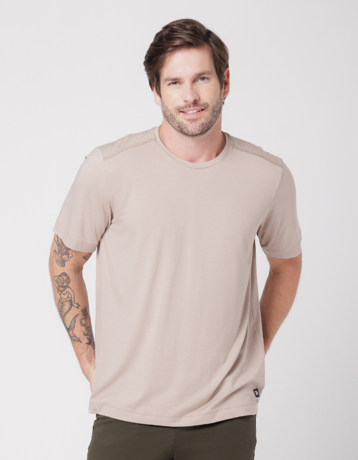 CAMISETA MANGA CURTA LISA MODAL