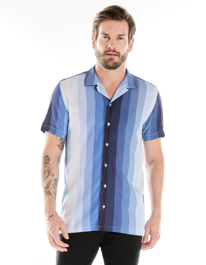 CAMISA DIF M/C LISTRADA