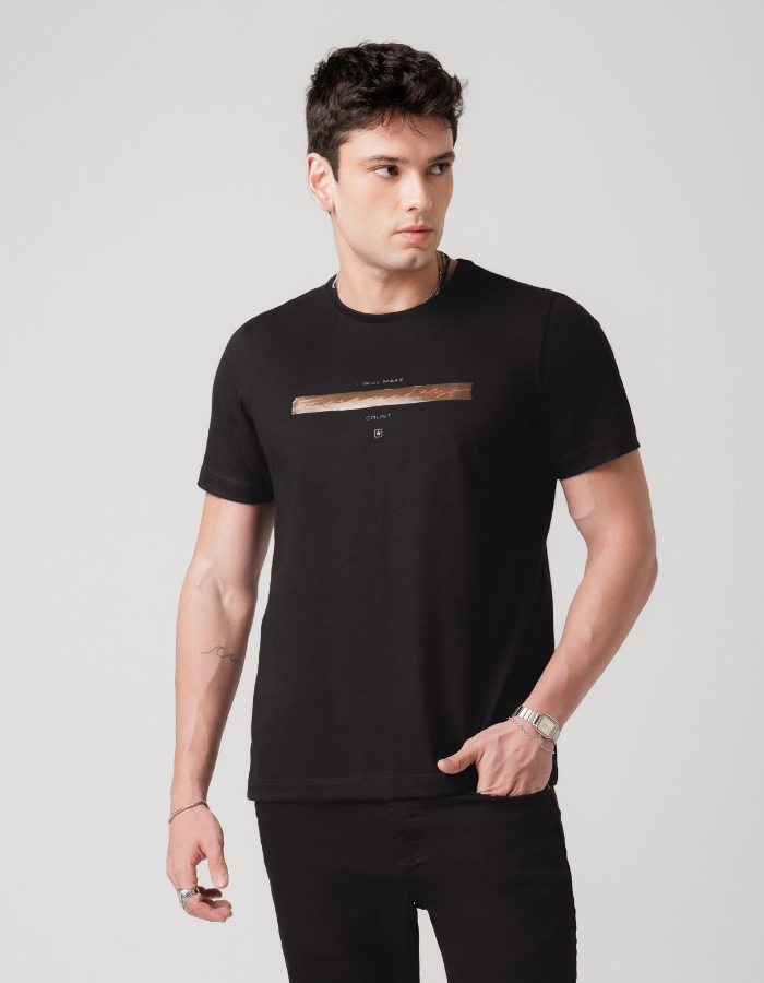 CAMISETA MANGA CURTA ESTAMPADA ESSENCE