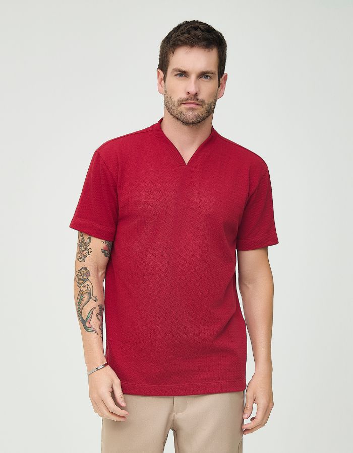 CAMISETA MANGA CURTA GOLA V