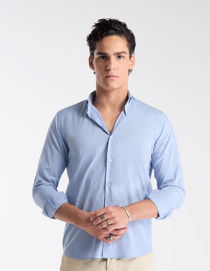 CAMISA MANGA LONGA LISA TRICOLINE OFFICE