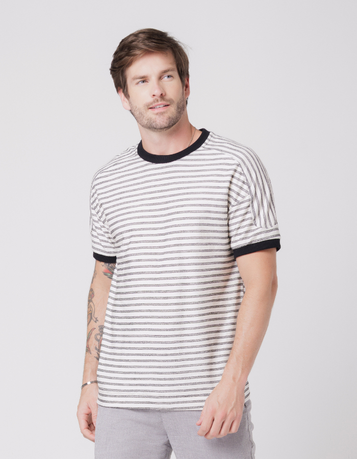 CAMISETA MANGA CURTA LISTRADA SIRIA
