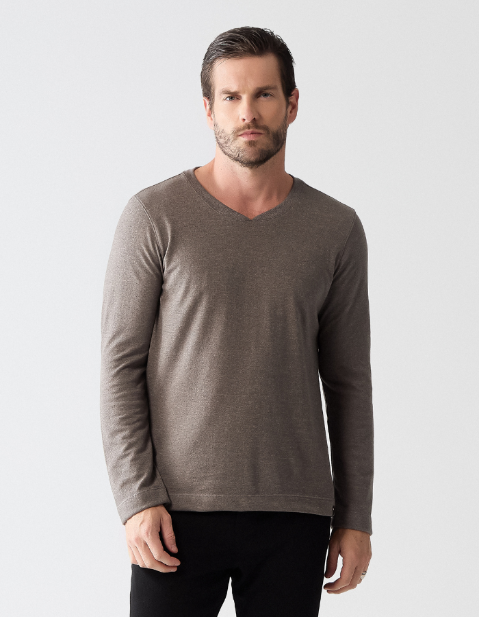 CAMISETA MANGA LONGA LISA TRICOT