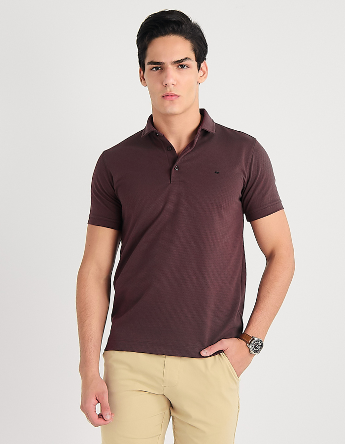 POLO MANGA CURTA TEXTURIZADA BERLIM