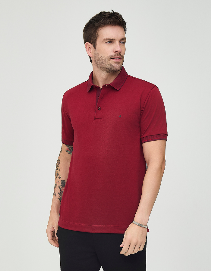 Polo Manga Curta Lisa Light Masculina DLT