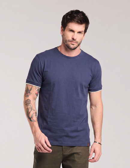 CAMISETA MANGA CURTA LISA COTTON BÁSICA