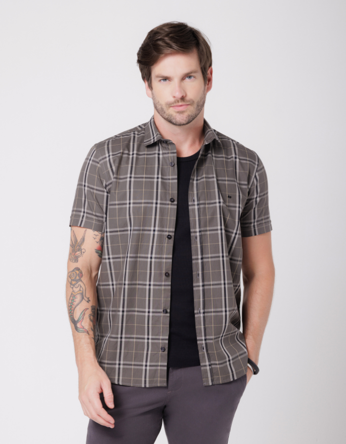 CAMISA MANGA CURTA XADREZ LIA I