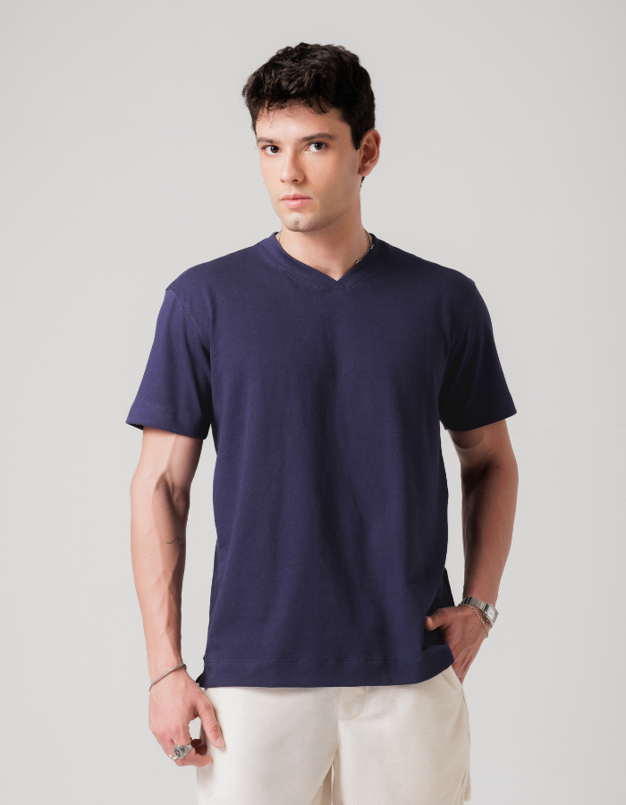 CAMISETA MANGA CURTA GOLA V