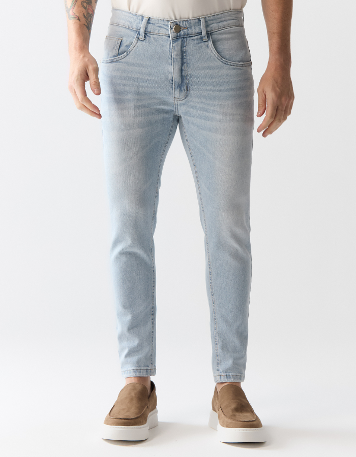 CALÇA JEANS CROPPED UP I