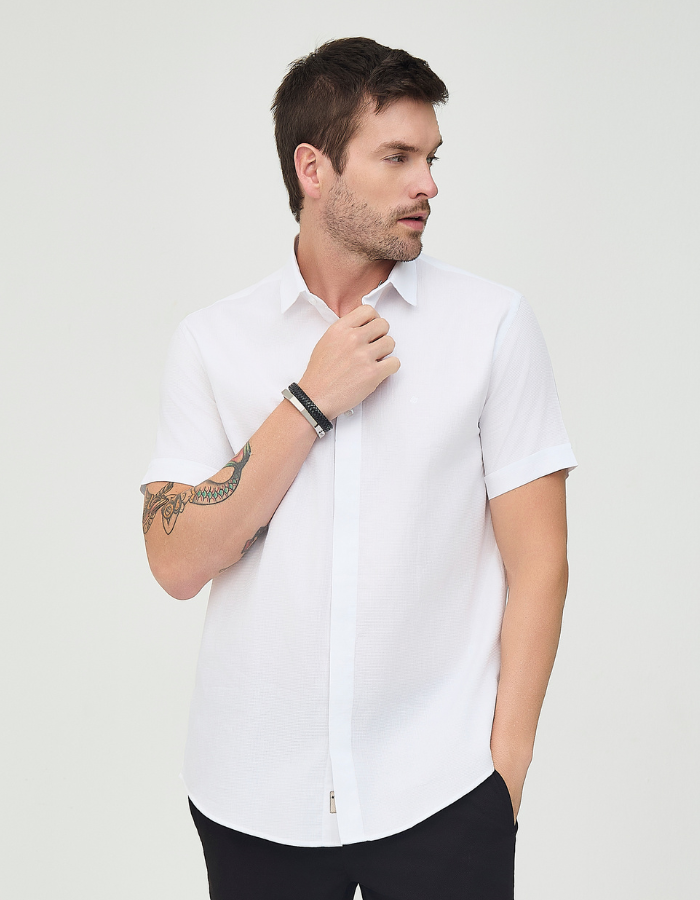 CAMISA MANGA CURTA TEXTURIZADA DONATO II