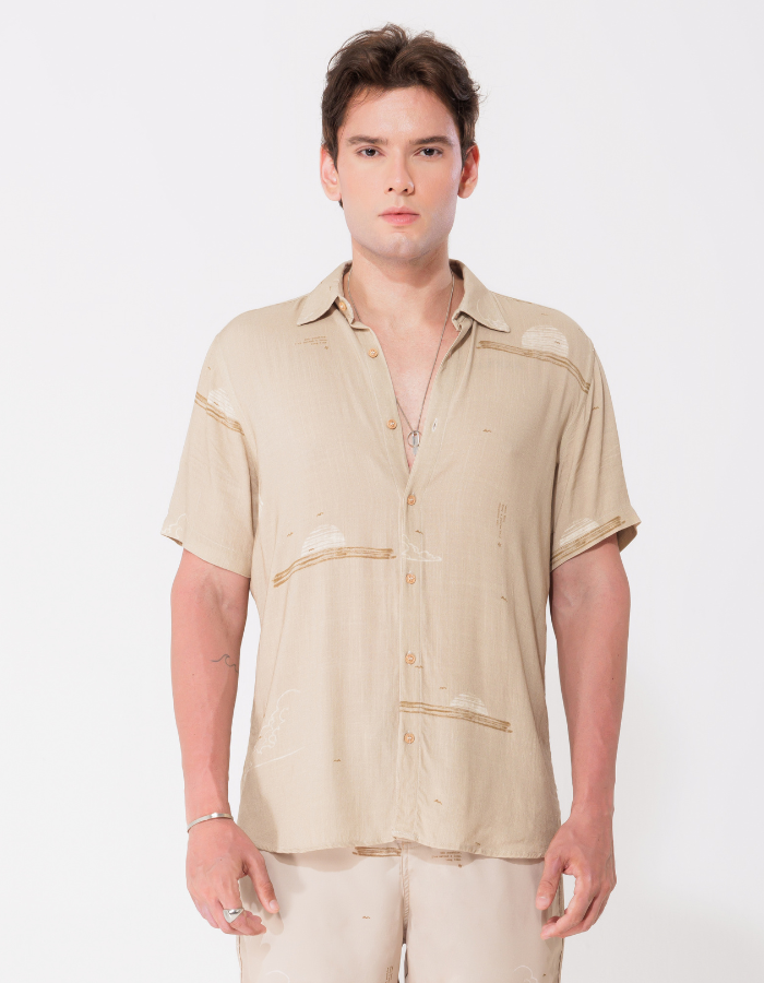 CAMISA MANGA CURTA ESTAMPADA