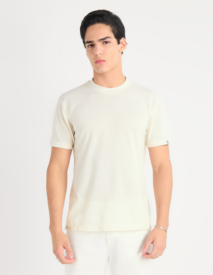 CAMISETA MANGA CURTA TEXTURIZADA NATURE I