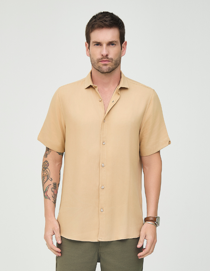 CAMISA MANGA CURTA LISA RAYON II