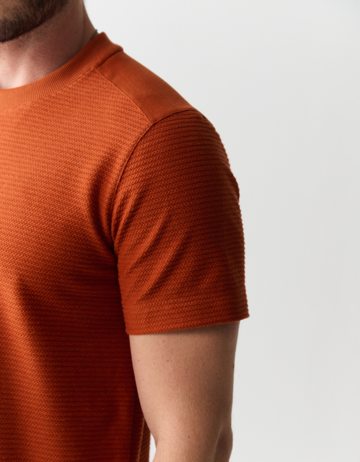 CAMISETA MANGA CURTA TEXTURIZADA FUZZY