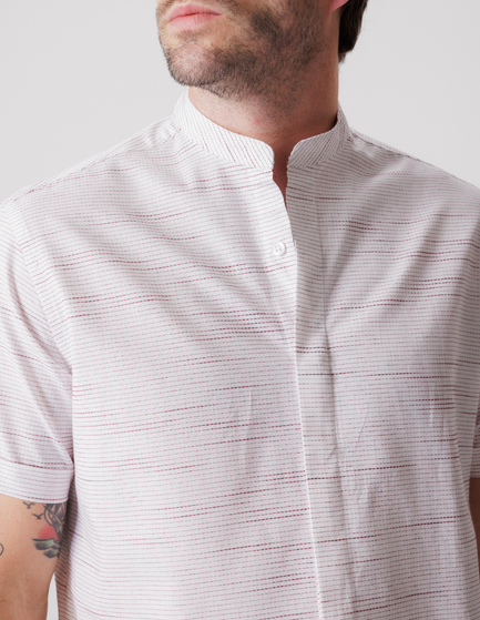 CAMISA MANGA CURTA GOLA PADRE TEXTURIZADA