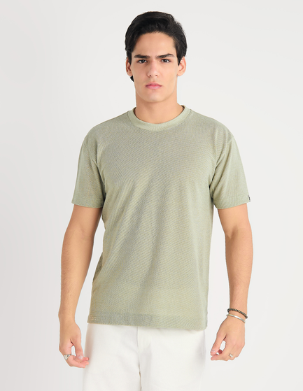 CAMISETA MANGA CURTA TEXTURIZADA NATURE I