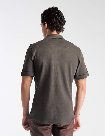CAMISA MANGA CURTA TEXTURIZADA PIQUET ULTRASOFT