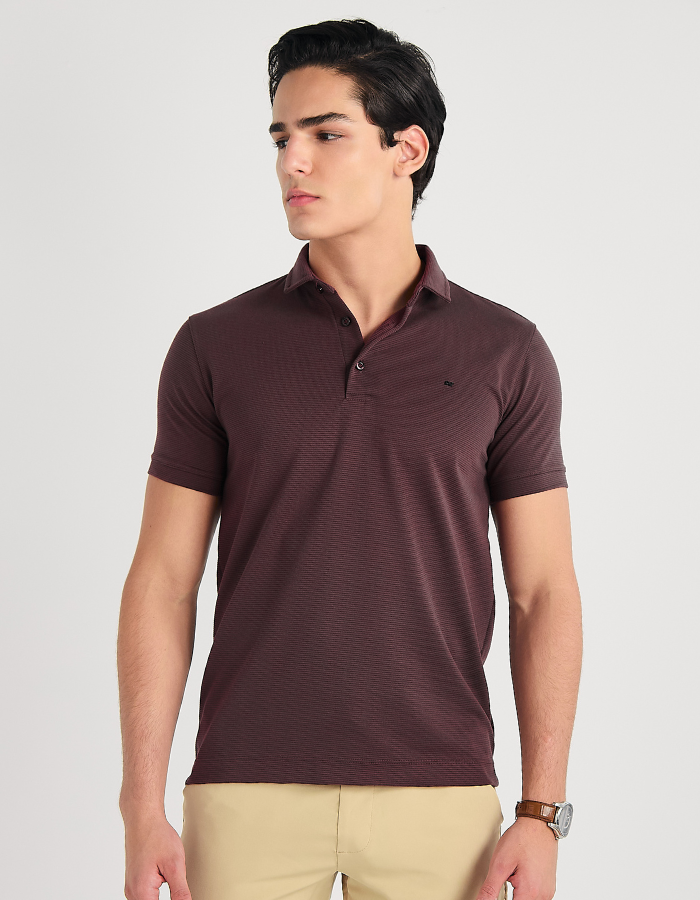 POLO MANGA CURTA TEXTURIZADA BERLIM