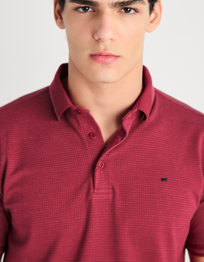 POLO MANGA CURTA TEXTURIZADA TESS