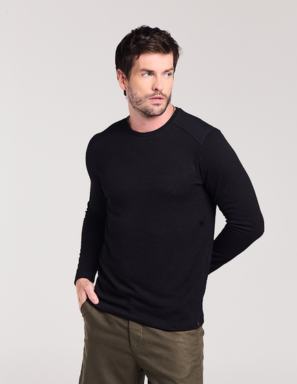 CAMISETA MANGA LONGA TEXTURIZADO BRISA
