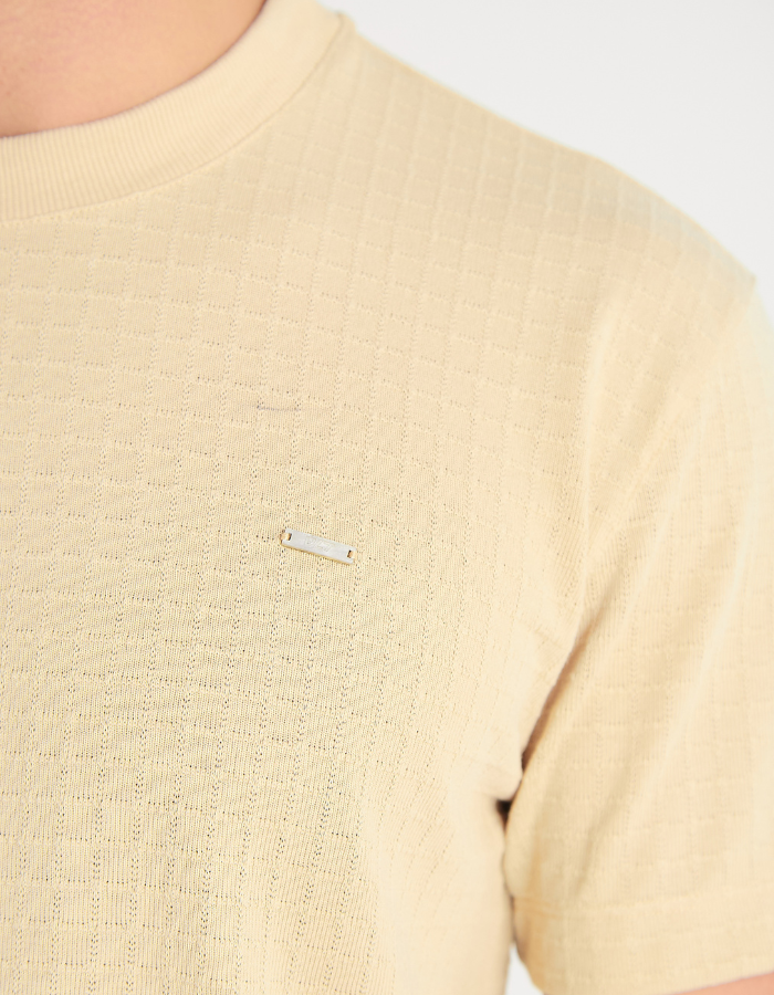 CAMISETA MANGA CURTA TEXTURIZADO BRISEI