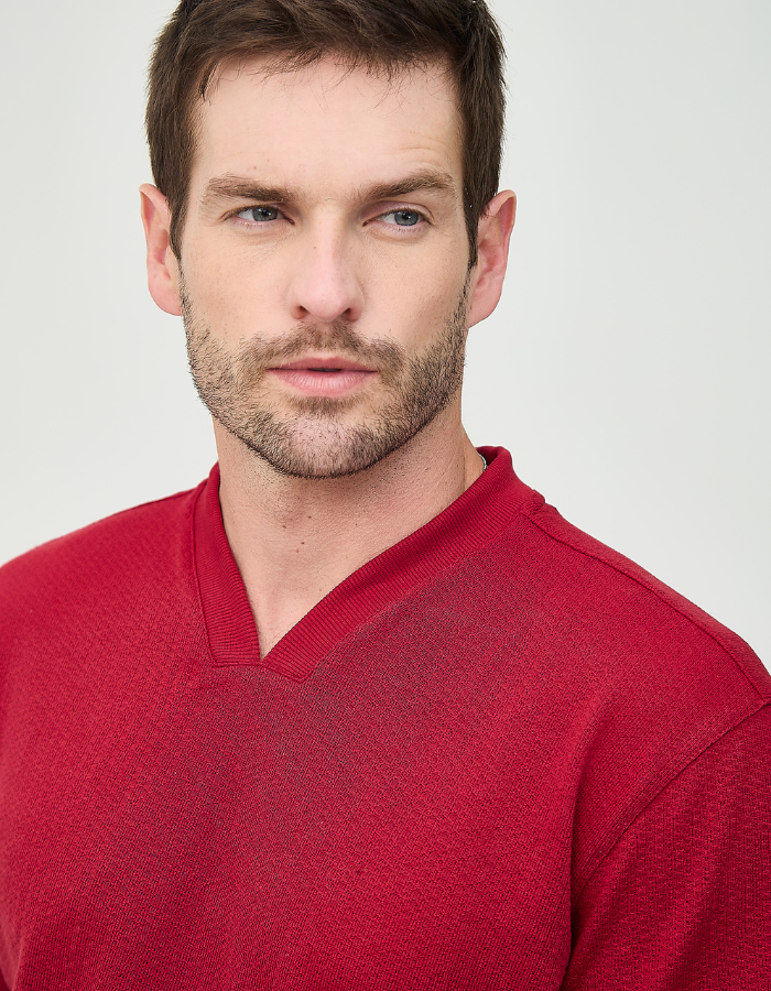 CAMISETA MANGA CURTA GOLA V