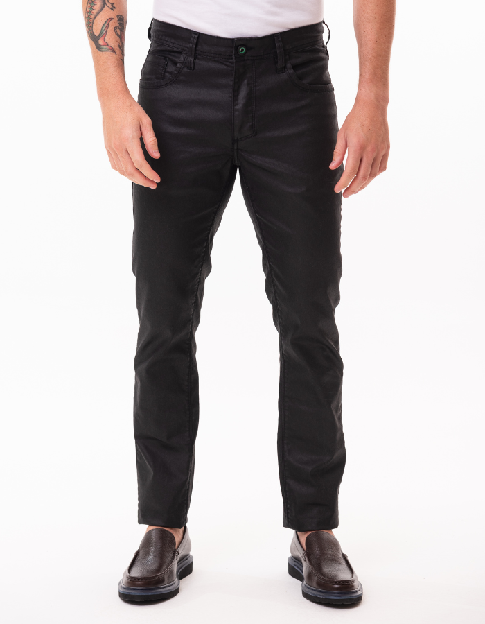 CALÇA SARJA BLACK RESINADA