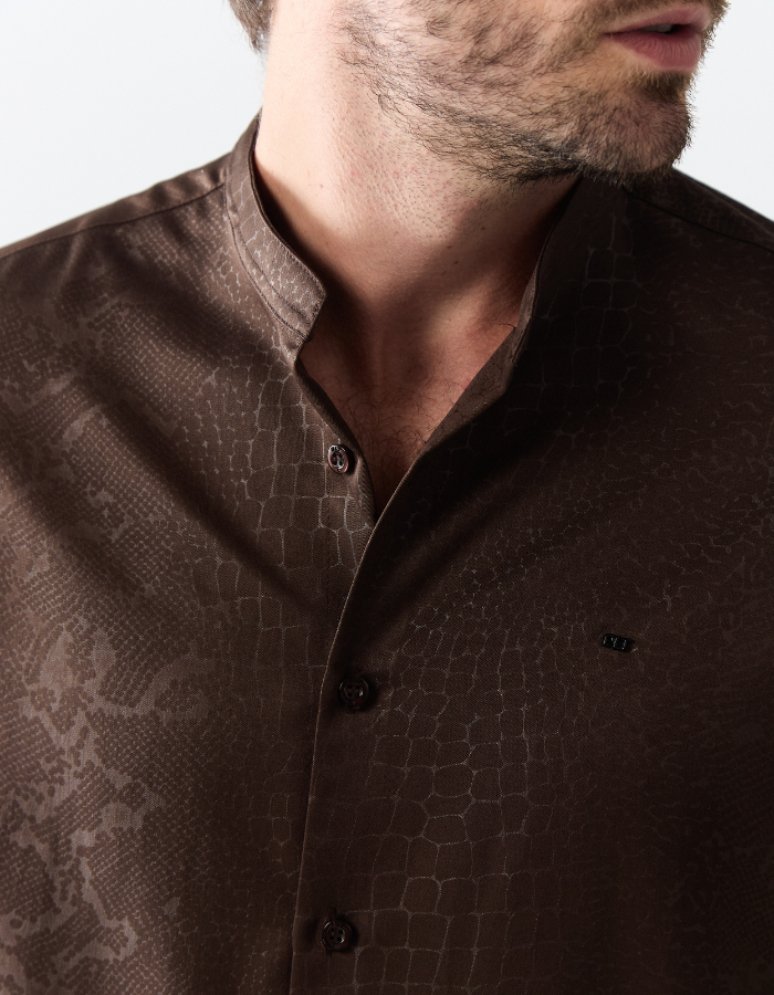 CAMISA MANGA CURTA GOLA PADRE SAFARI