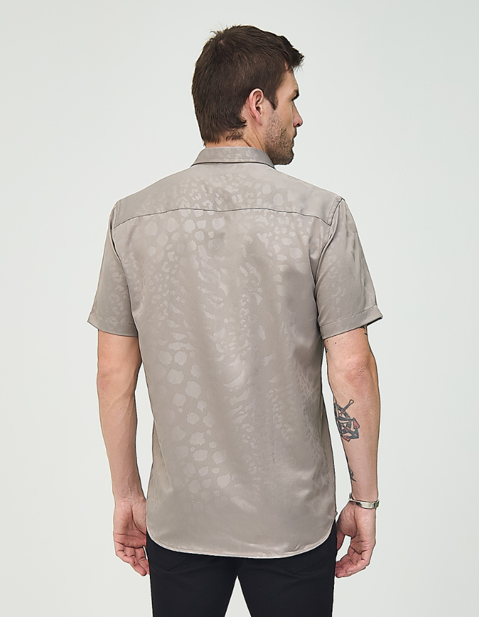 CAMISA MANGA CURTA GOLA PADRE SAFARI
