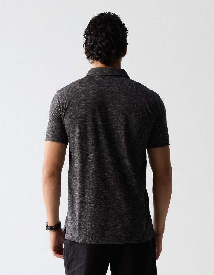 POLO MANGA CURTA LISTRADA DIRT