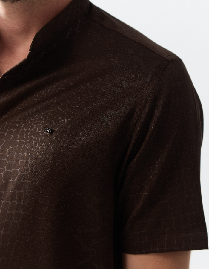CAMISA MANGA CURTA GOLA PADRE SAFARI