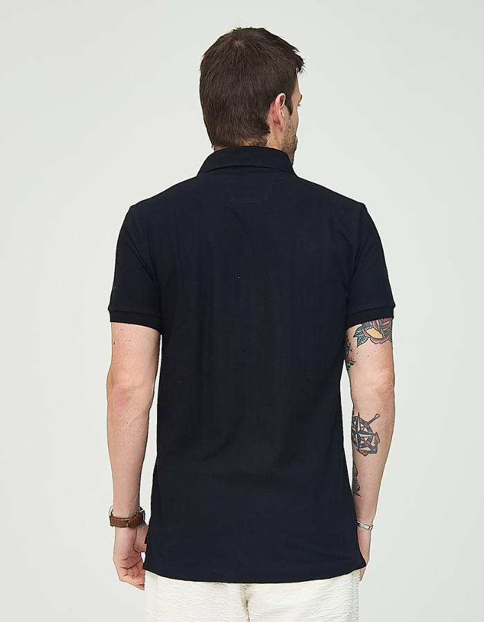 POLO MANGA CURTA TEXTURIZADA TAPE