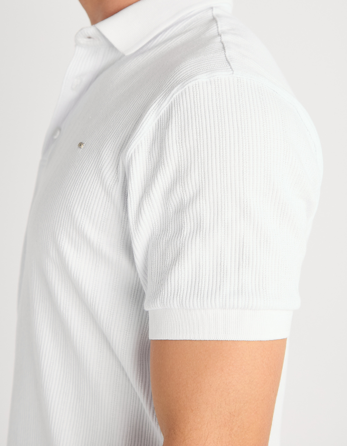 POLO MANGA CURTA TEXTURIZADA DECORATO