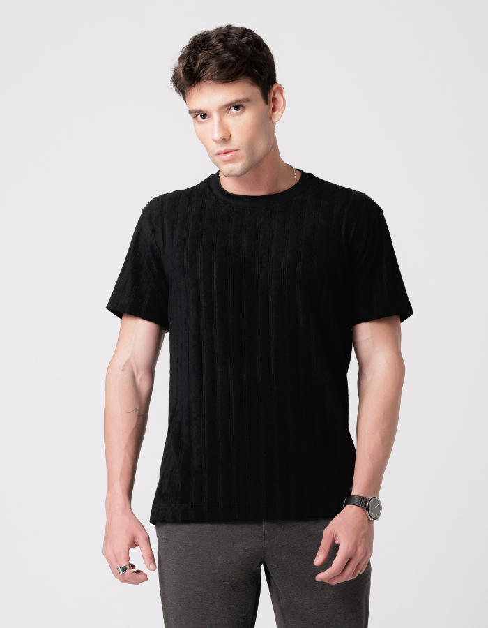CAMISETA MANGA CURTA TEXTURIZADA OTTOMAN