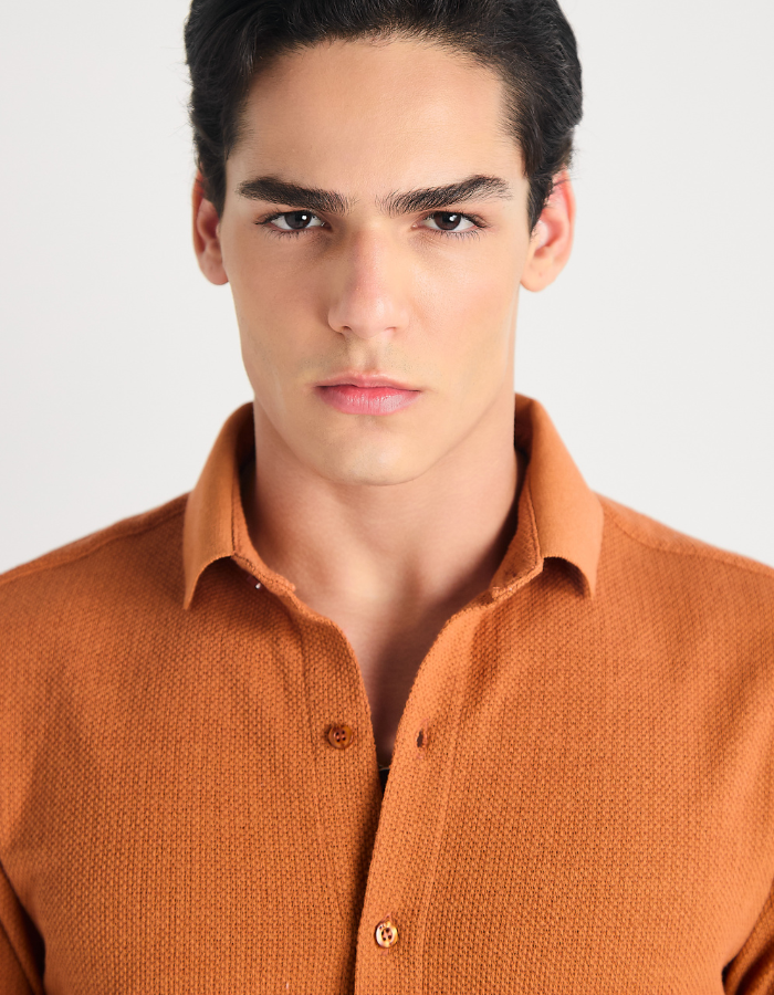 CAMISA MANGA CURTA MALHA TEXTURIZADA HERITAGE