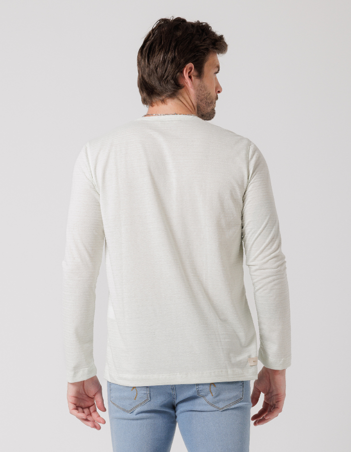 CAMISETA MANGA LONGA TEXTURIZADA