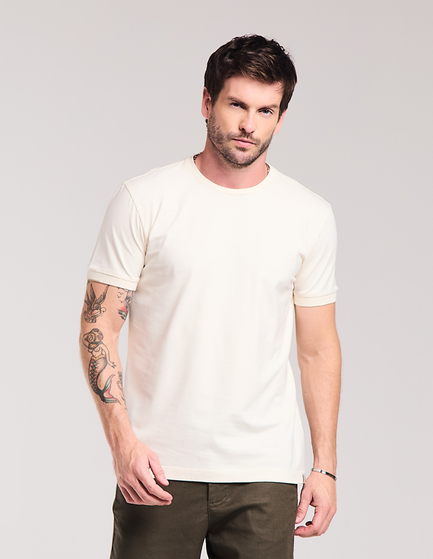 CAMISETA MANGA CURTA LISA COTTON BÁSICA