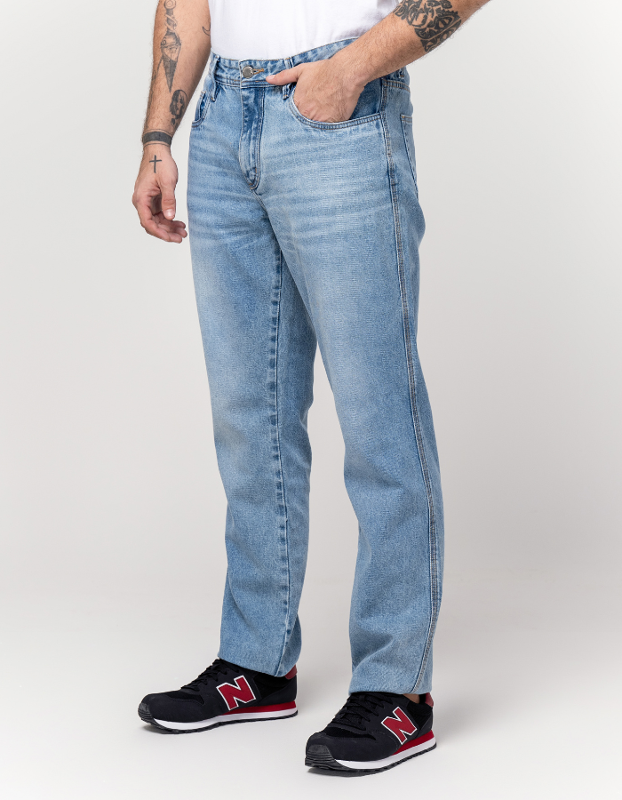 CALÇA JEANS RETA