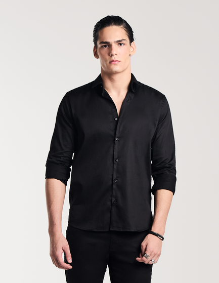 CAMISA MANGA LONGA LISA COTTON