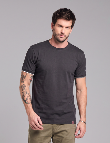 CAMISETA MANGA CURTA LISA COTTON BÁSICA