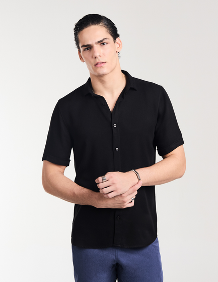 CAMISA MANGA CURTA LISA RAYON HYPE