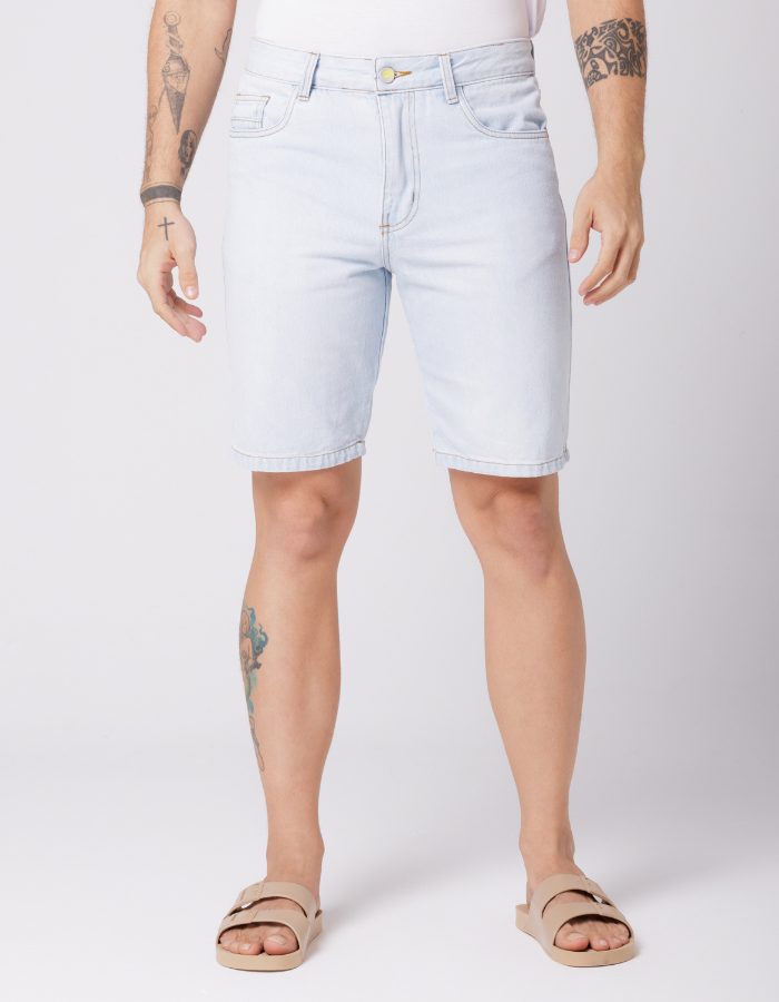 BERMUDA JEANS COM ELASTANO