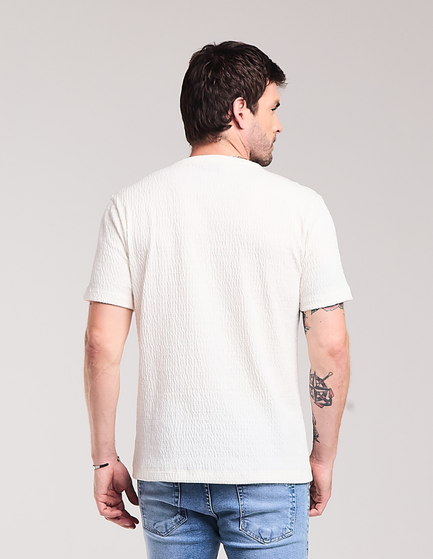 CAMISETA MANGA CURTA TEXTURIZADA AZURE