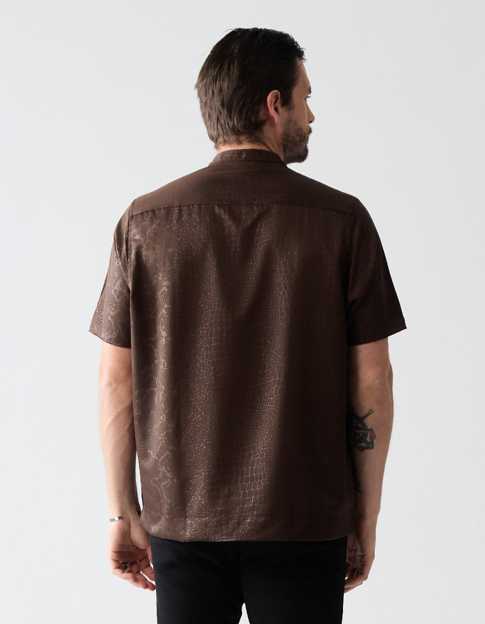 CAMISA MANGA CURTA GOLA PADRE SAFARI