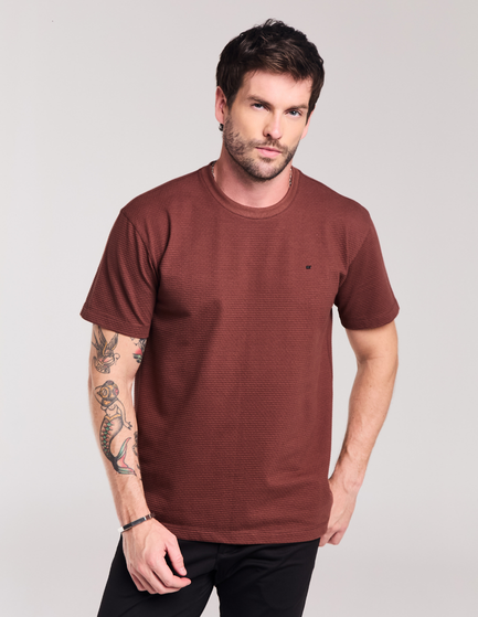 CAMISETA MANGA CURTA TEXTURIZADA BRYON