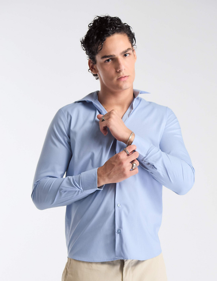 CAMISA MANGA LONGA LISA TRICOLINE OFFICE