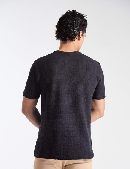 CAMISETA MANGA CURTA TEXTURIZADA AZURE