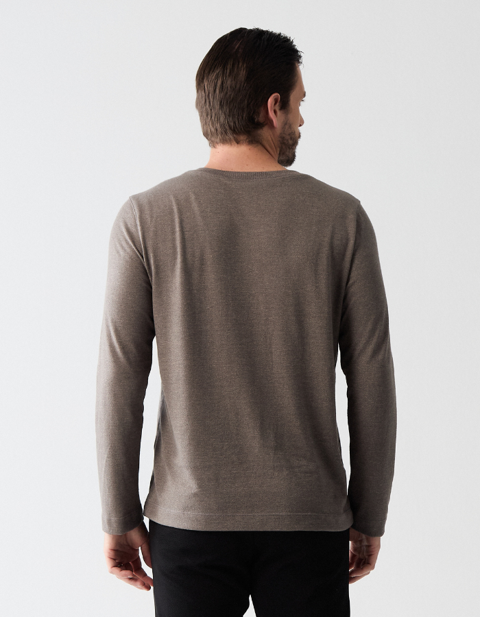 CAMISETA MANGA LONGA LISA TRICOT