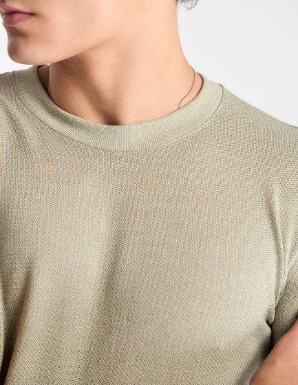 CAMISETA MANGA CURTA TEXTURIZADA NATURE I
