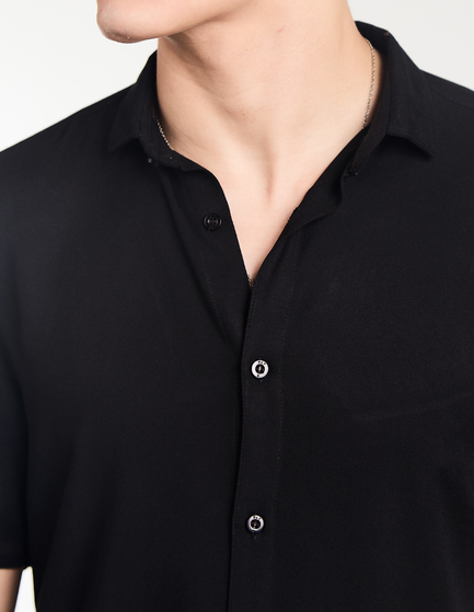 CAMISA MANGA CURTA LISA RAYON HYPE